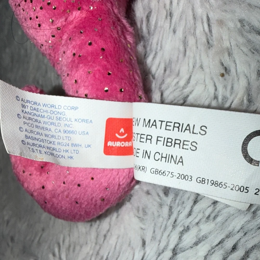Aurora Pink Plush Seahorse Small‎ Beanie NWOT